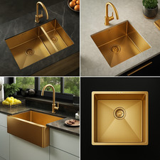Gold Brushed Kitchen Sink